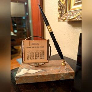 Vintage calendar/pen holder